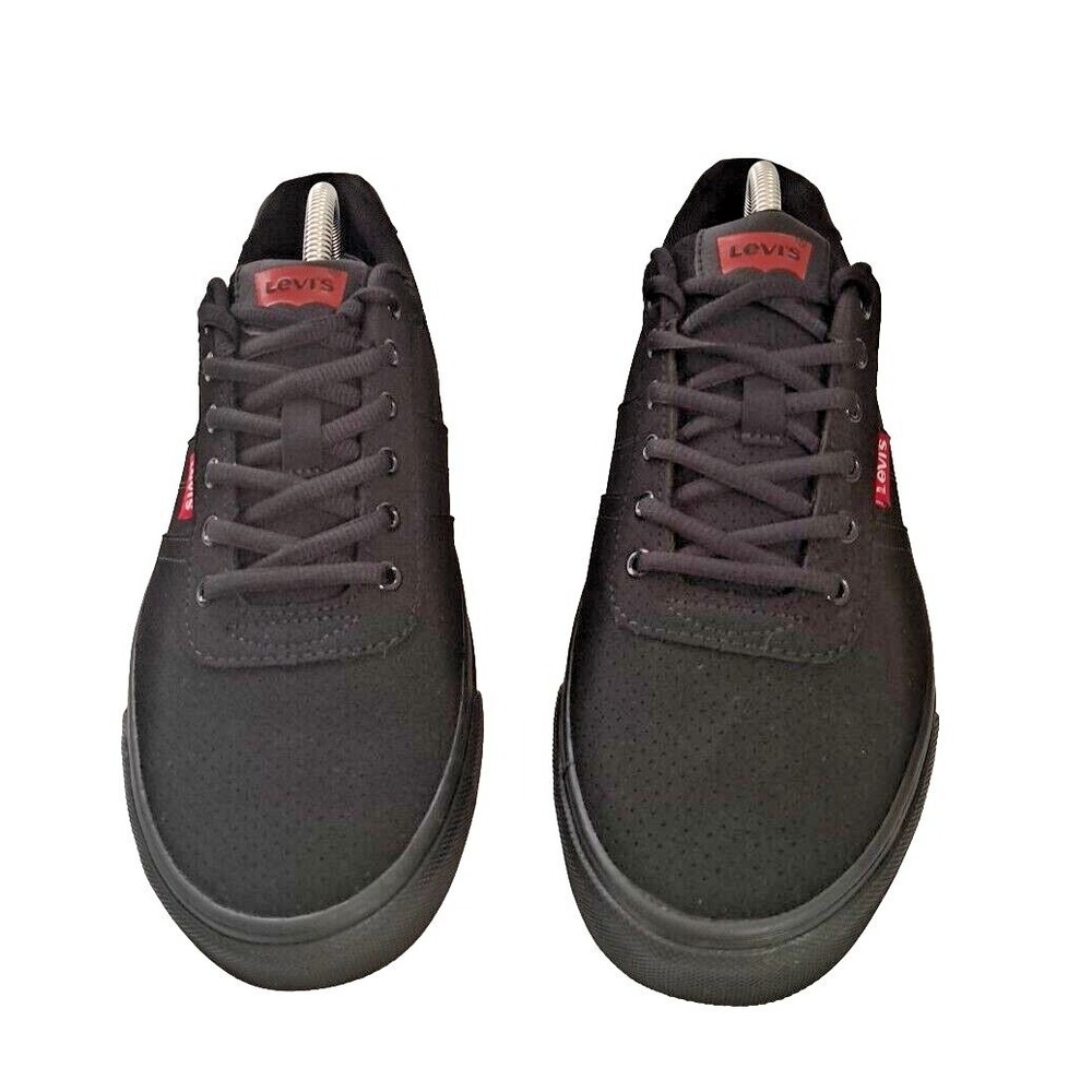 Levi's Sneakers Men's Size 9 Black Lace Up Casual Athletic Logo Pre-owned